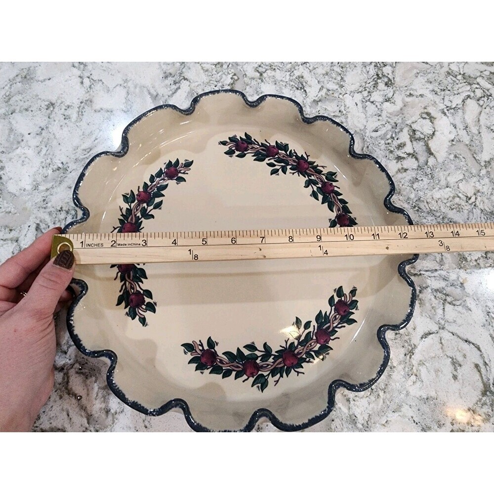 APPLES SWAG Home & Garden Party 12.25" Platter Serving Plate 2004 Vintage Rare - Picture 3 of 4